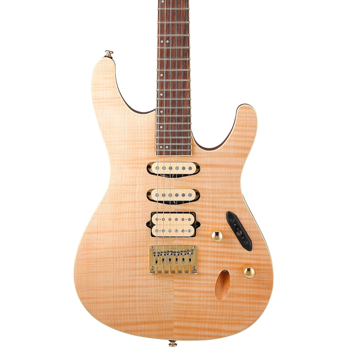 S Standard SEW761FM Solidbody Electric Guitar, Right-Handed, Natural Flat