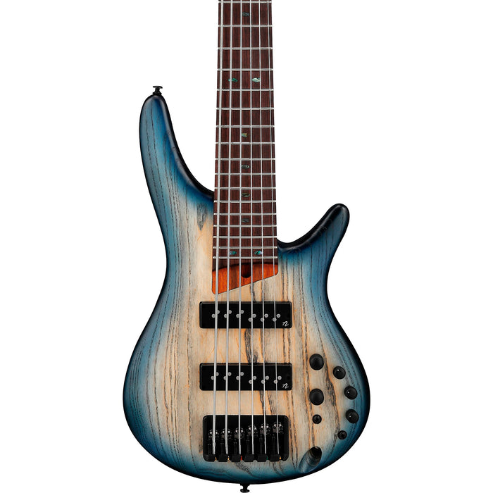 SR606E 6-String Solidbody Bass Guitar, Right, Cosmic Blue Starburst Flat