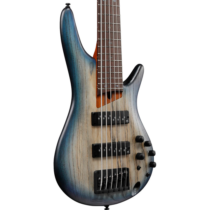 SR606E 6-String Solidbody Bass Guitar, Right, Cosmic Blue Starburst Flat