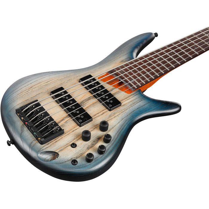 SR606E 6-String Solidbody Bass Guitar, Right, Cosmic Blue Starburst Flat