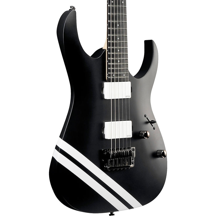 JB Brubaker Signature JBBM30 Solidbody Electric Guitar, Right, Black Flat