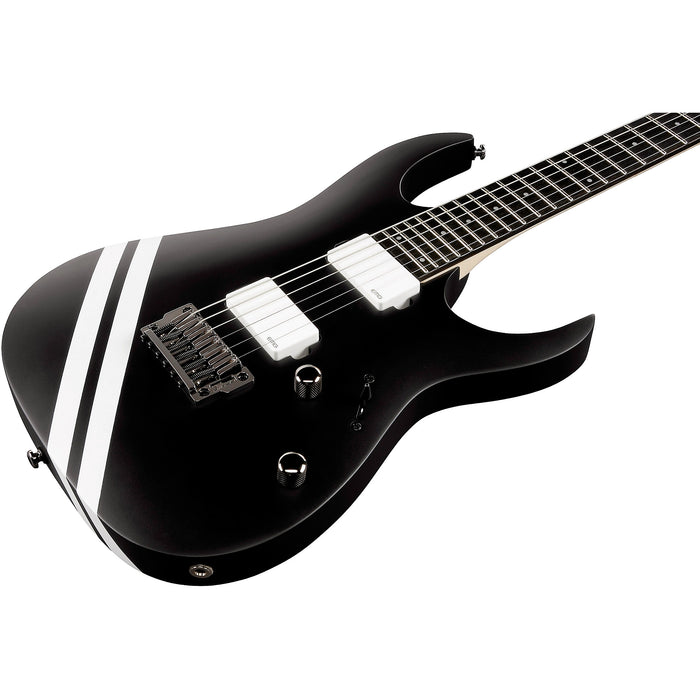 JB Brubaker Signature JBBM30 Solidbody Electric Guitar, Right, Black Flat