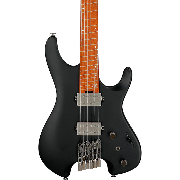 Q Standard QX52 6-String Solidbody Electric Guitar, Right-Handed, Black Flat