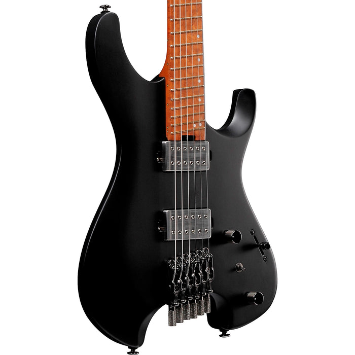 Q Standard QX52 6-String Solidbody Electric Guitar, Right-Handed, Black Flat