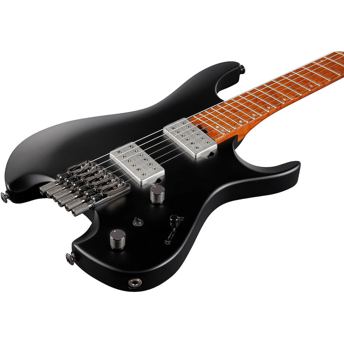 Q Standard QX52 6-String Solidbody Electric Guitar, Right-Handed, Black Flat