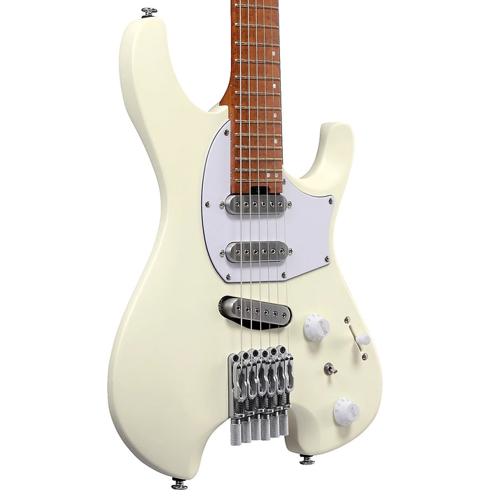 Ichika Signature ICHI10VWM Solidbody Electric Guitar, Right, Vintage White Matte