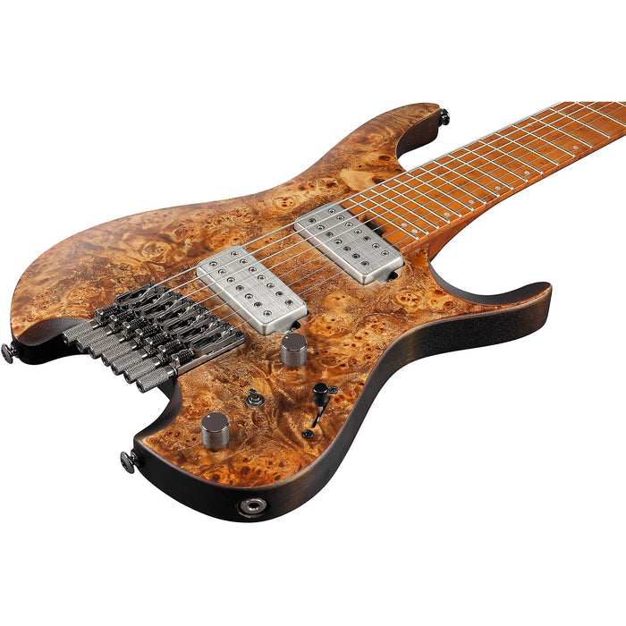 QX527PB 7-String Solidbody Electric Guitar, Right-Handed, Antique Brown Stain