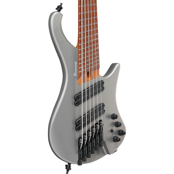 EHB1006MS 6-String Multiscale Solidbody Bass Guitar, Right, Metallic Gray Matte