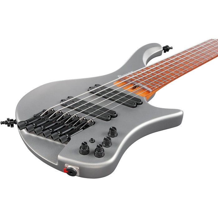 EHB1006MS 6-String Multiscale Solidbody Bass Guitar, Right, Metallic Gray Matte