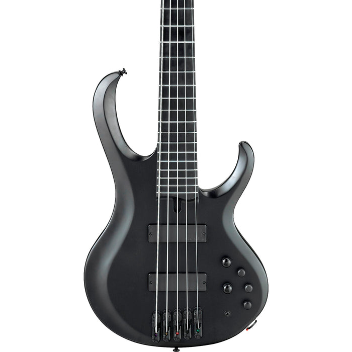 Iron Label BTB625EX 5-String Solidbody Electric Bass Guitar, Right, Black Flat