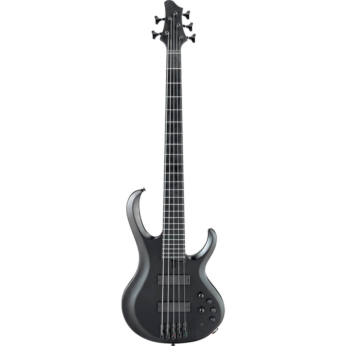 Iron Label BTB625EX 5-String Solidbody Electric Bass Guitar, Right, Black Flat