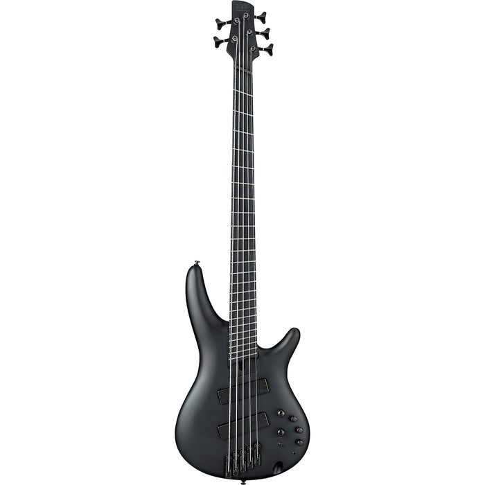 SR Iron Label SRMS625EX 5-String Multi-Scale Bass Guitar, Right, Black Flat