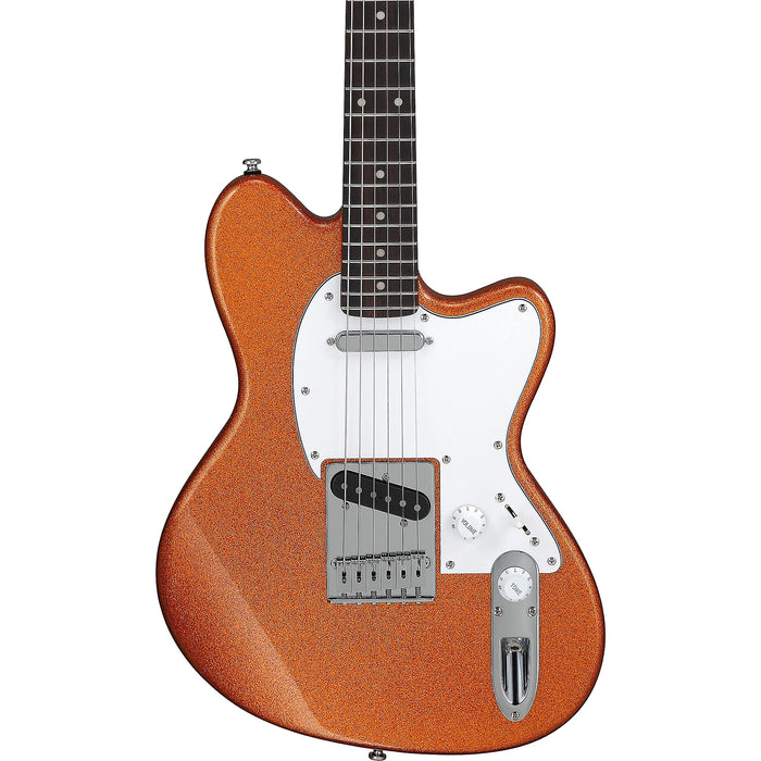 Yvette Young YY20 Solidbody Electric Guitar, Right, Orange Cream Sparkle