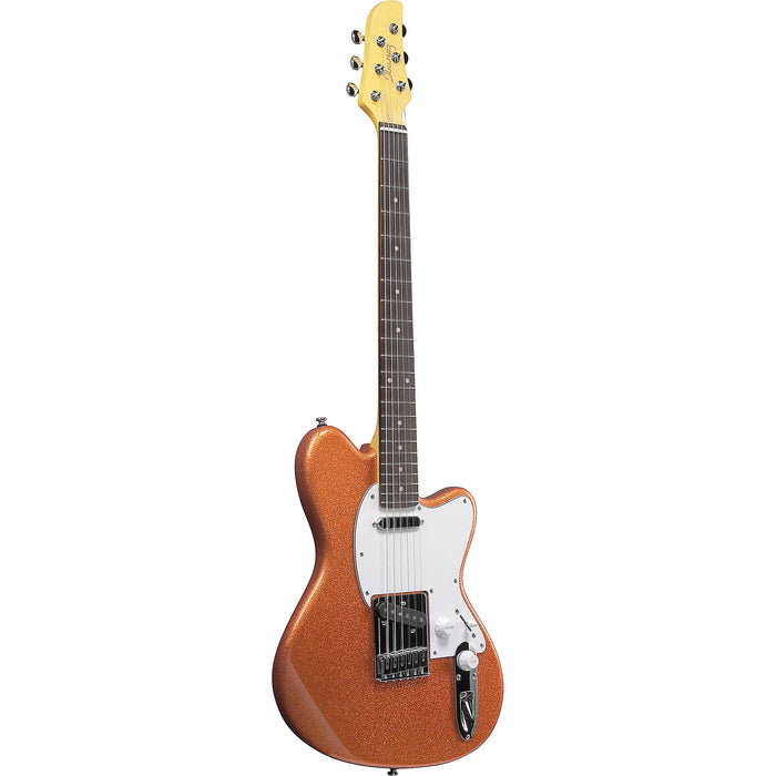 Yvette Young YY20 Solidbody Electric Guitar, Right, Orange Cream Sparkle