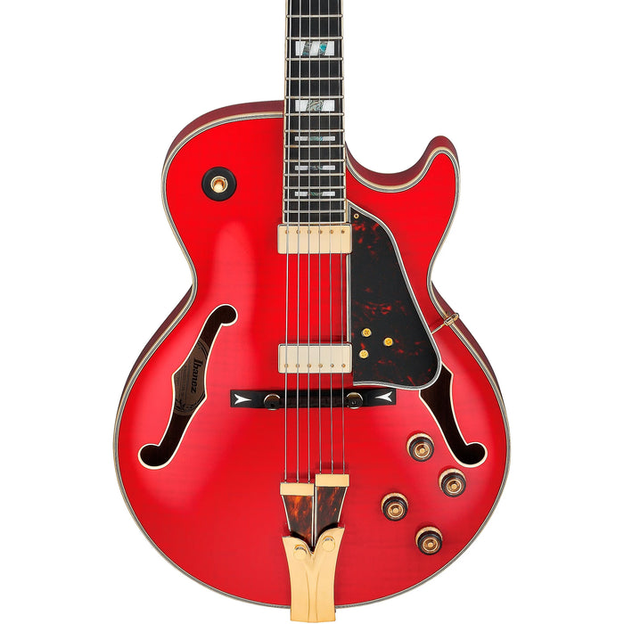 George Benson GB10SEFM Hollowbody Electric Guitar, Right, Sapphire Red