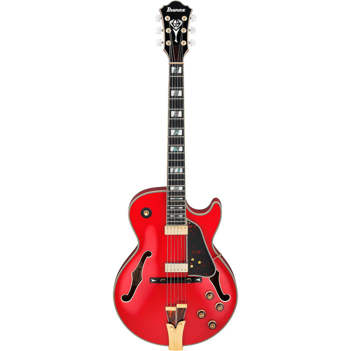 George Benson GB10SEFM Hollowbody Electric Guitar, Right, Sapphire Red