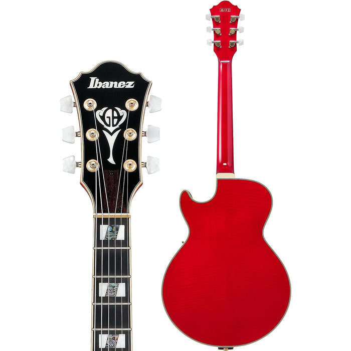 George Benson GB10SEFM Hollowbody Electric Guitar, Right, Sapphire Red