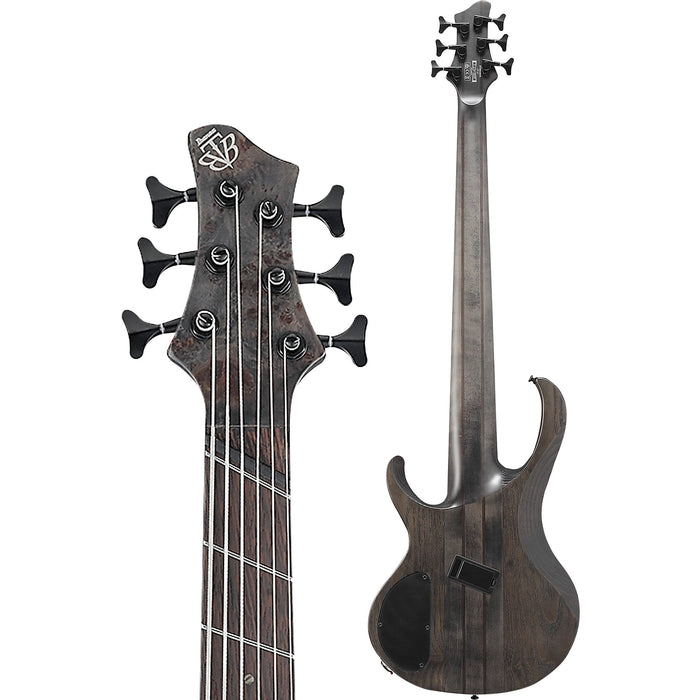 BTB806MS 6-String Multi-Scale Solidbody Bass Guitar, Right, Transparent Gray Flat