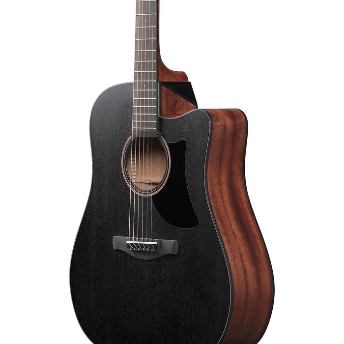 AAD190CE 6-String Acoustic Electric Guitar, Right-Handed, Weathered Black