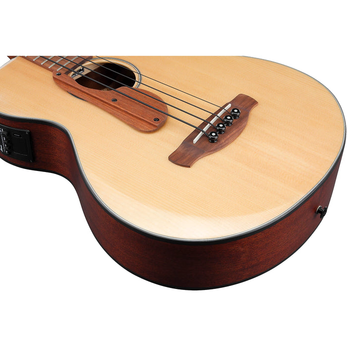 AEGB30E 4-String Acoustic Bass Guitar, Right-Handed, Natural High Gloss Top