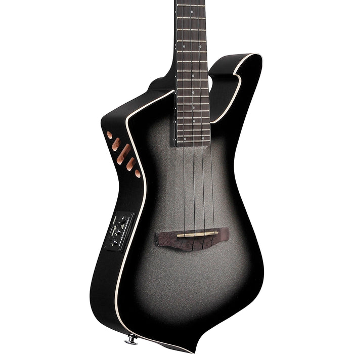 UICT100 4-String Iceman Electric Tenor Ukulele, Right, Metallic Gray Sunburst