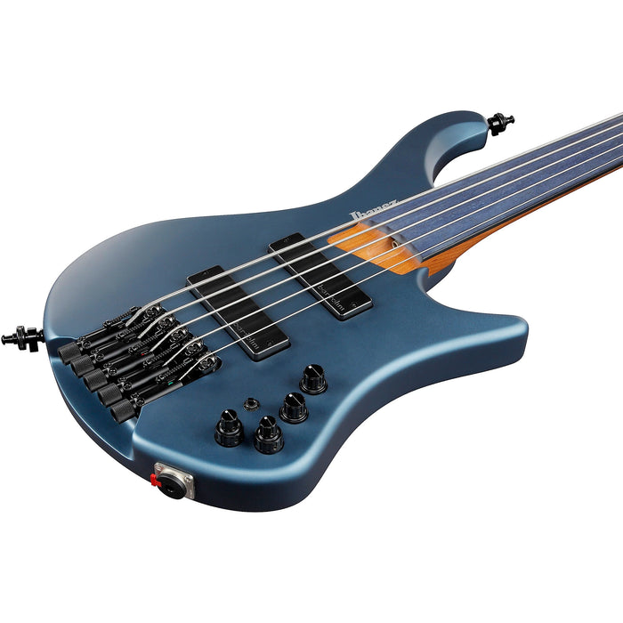 EHB1005F 5-String Headless Solidbody Bass Guitar, Right, Arctic Ocean Matte