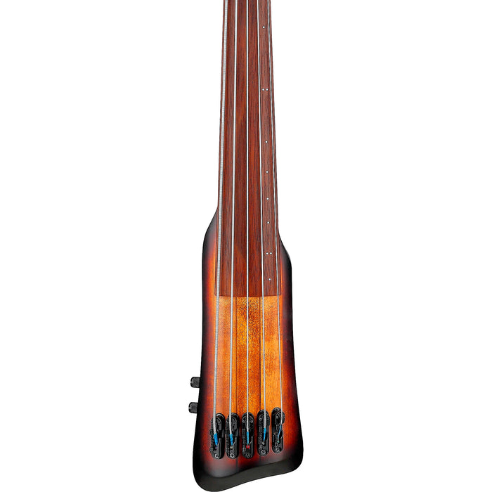 Upright Bass UB805 5-String Fretless Bass Guitar, Right, Mahogany Oil Burst