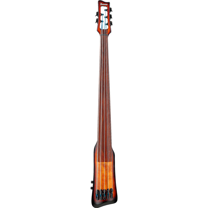 Upright Bass UB805 5-String Fretless Bass Guitar, Right, Mahogany Oil Burst