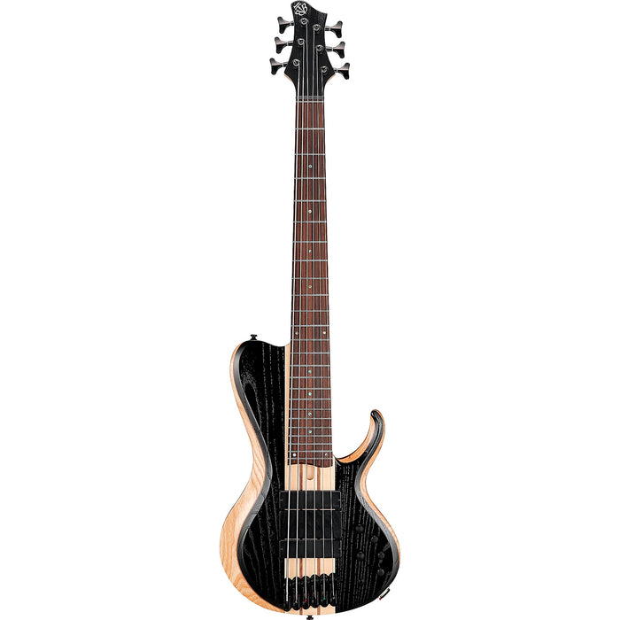 BTB866SC 6-String Solidbody Bass Guitar, Right, Weathered Black Low Gloss