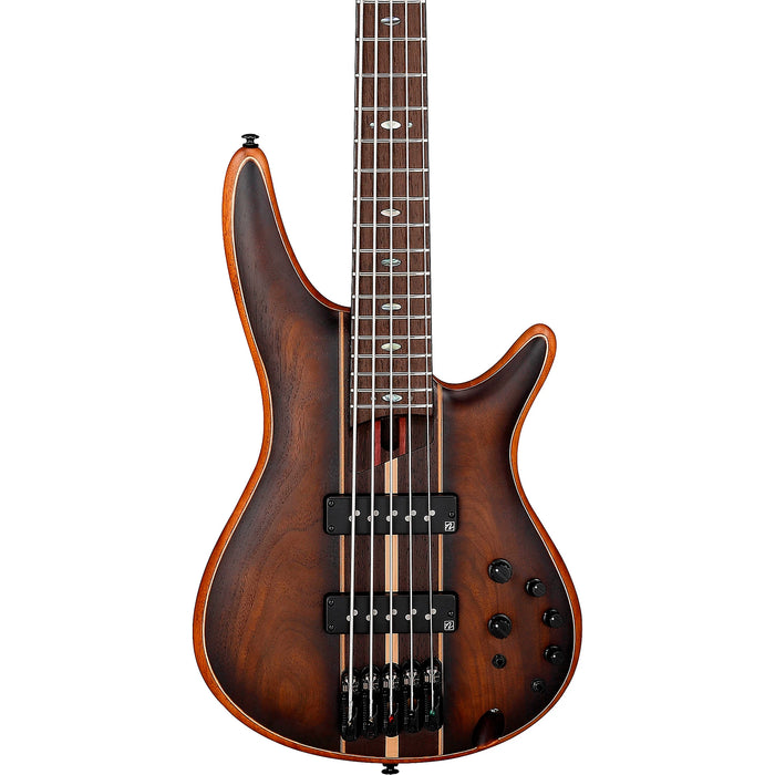 SR Premium SR1355B 5-String Solidbody Bass Guitar, Right, Dual Mocha Burst Flat