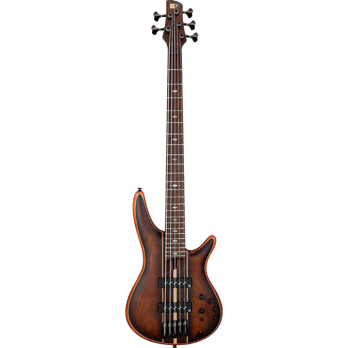 SR Premium SR1355B 5-String Solidbody Bass Guitar, Right, Dual Mocha Burst Flat