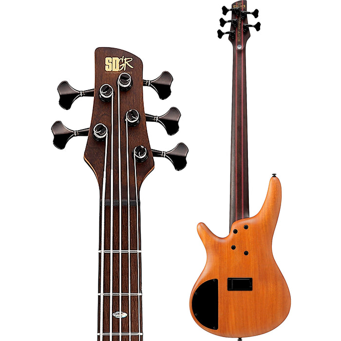 SR Premium SR1355B 5-String Solidbody Bass Guitar, Right, Dual Mocha Burst Flat