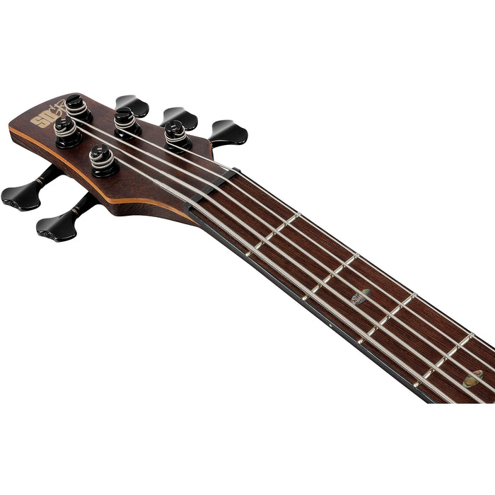 SR Premium SR1355B 5-String Solidbody Bass Guitar, Right, Dual Mocha Burst Flat