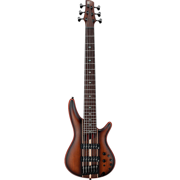 SR Premium SR1356B 6-String Solidbody Bass Guitar, Right, Dual Mocha Burst Flat