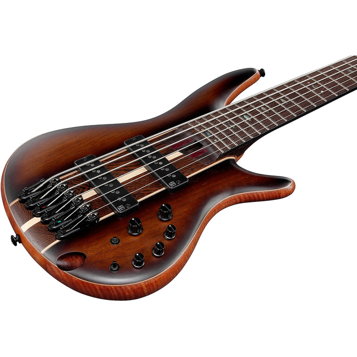 SR Premium SR1356B 6-String Solidbody Bass Guitar, Right, Dual Mocha Burst Flat