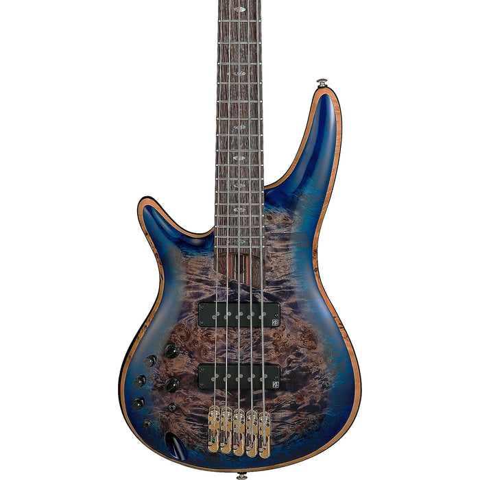 Premium SR2605 5-String Solidbody Electric Bass Guitar, Cerulean Blue Burst