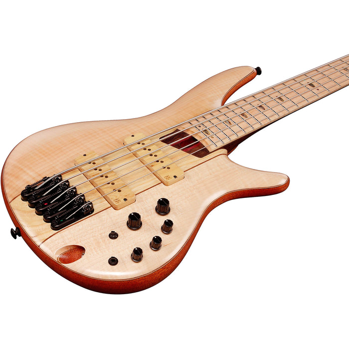 SR Premium SR5FMDX2 5-String Solidbody Bass Guitar, Right, Natural Low Gloss