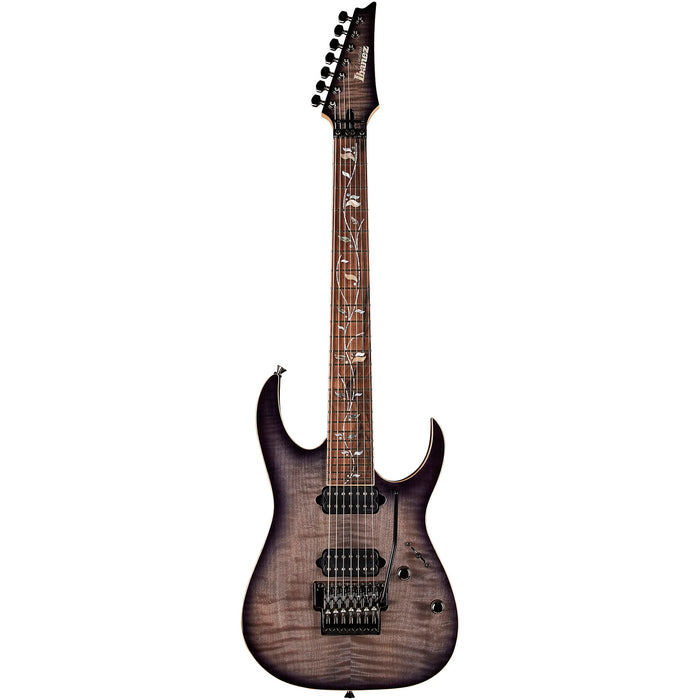 J Custom RG8527 7-String Solidbody Electric Guitar, Right, Black Rutile