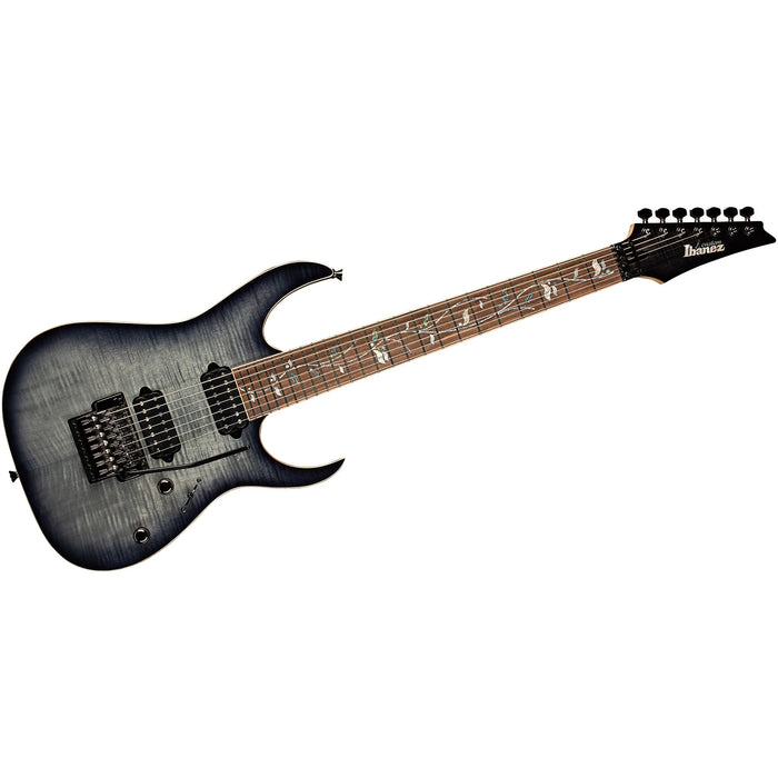 J Custom RG8527 7-String Solidbody Electric Guitar, Right, Black Rutile