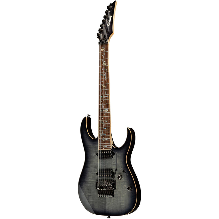 J Custom RG8527 7-String Solidbody Electric Guitar, Right, Black Rutile