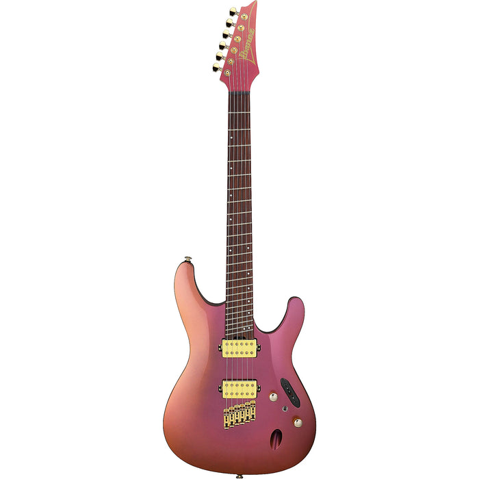 S Axe Design Lab SML721 Solidbody Electric Guitar, Right, Rose Gold Chameleon