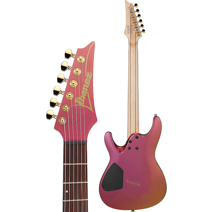 S Axe Design Lab SML721 Solidbody Electric Guitar, Right, Rose Gold Chameleon