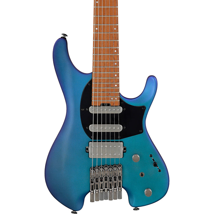 Q547 7-String Solidbody Electric Guitar, Right, Blue Chameleon Metallic Matte