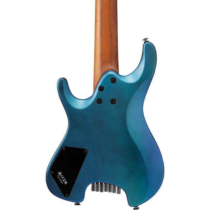 Q547 7-String Solidbody Electric Guitar, Right, Blue Chameleon Metallic Matte