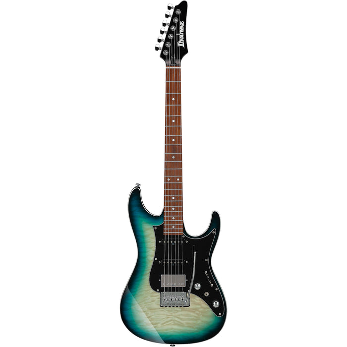 AZ Premium AZ24P1QM Solidbody Electric Guitar, Right-Hand, Deep Ocean Blonde