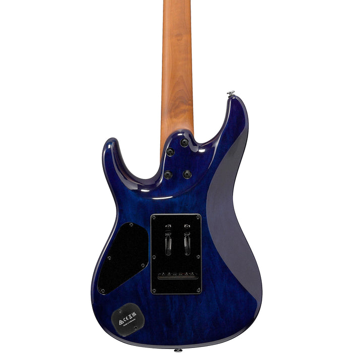 AZ Premium AZ427P2QM 7-String Electric Guitar, Right, Twilight Blue Burst