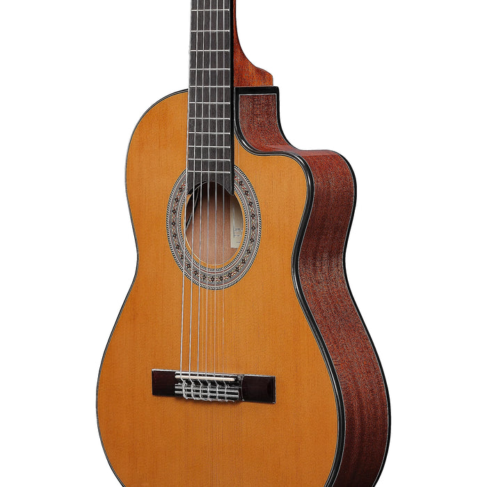 GA5TCE3Q 6-String Acoustic Guitar with On-Board Tuner, Right, Amber High Gloss