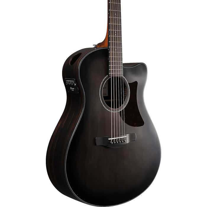 AAM70CE 6-String Acoustic Electric Guitar, Right, Transparent Charcoal Burst