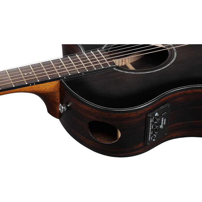 AAM70CE 6-String Acoustic Electric Guitar, Right, Transparent Charcoal Burst