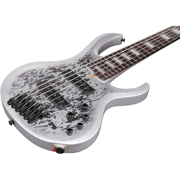 Standard BTB25TH6 6-String Solidbody Bass Guitar, Right, Silver Blizzard Matte